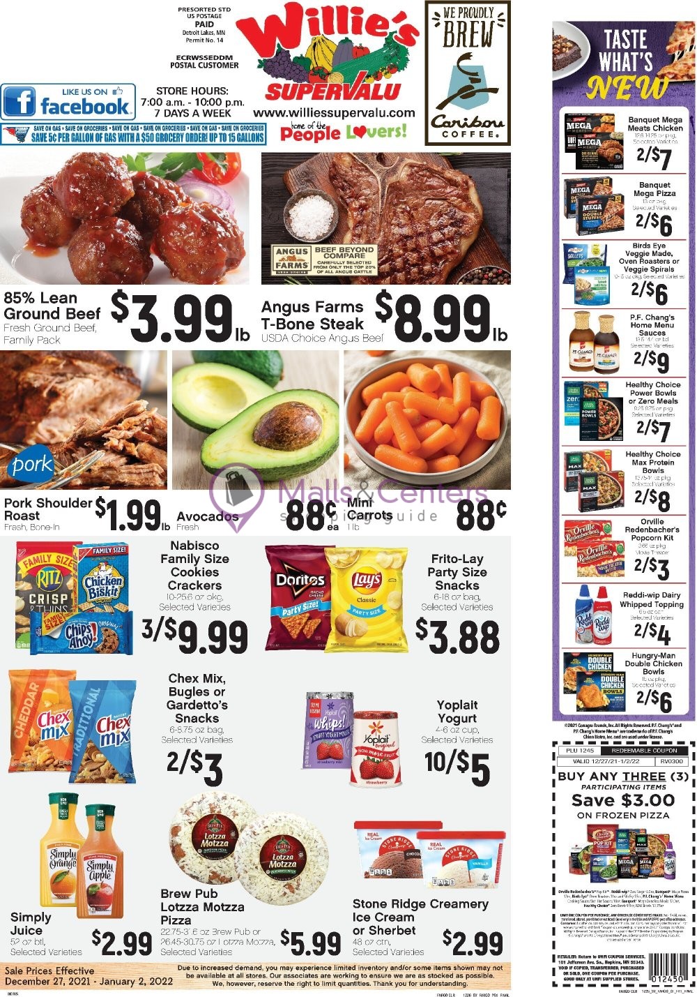Willie's Supervalu Weekly ad valid from 12/27/2021 to 01/02/2022