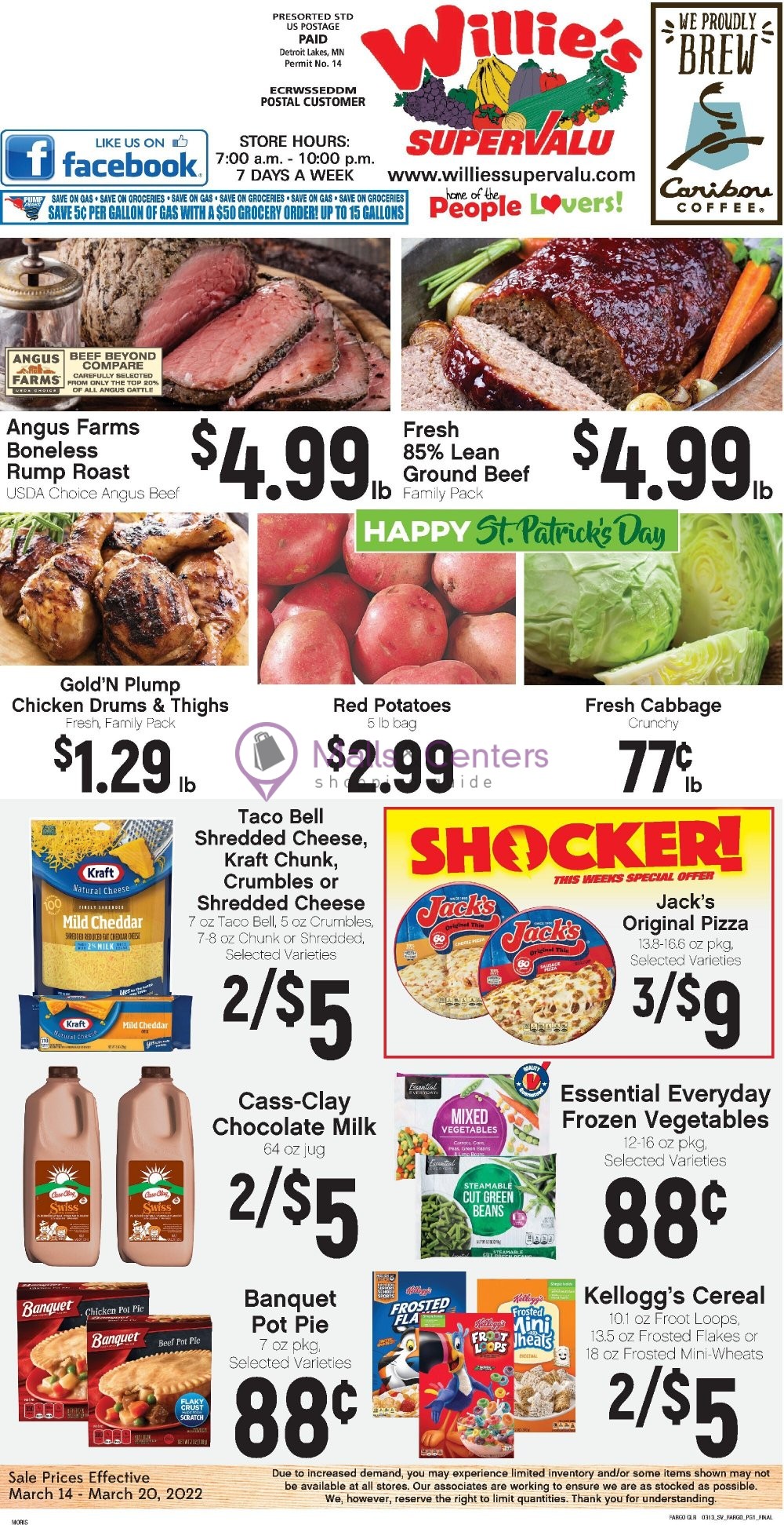 Willie's Supervalu Weekly ad valid from 03/14/2022 to 03/20/2022