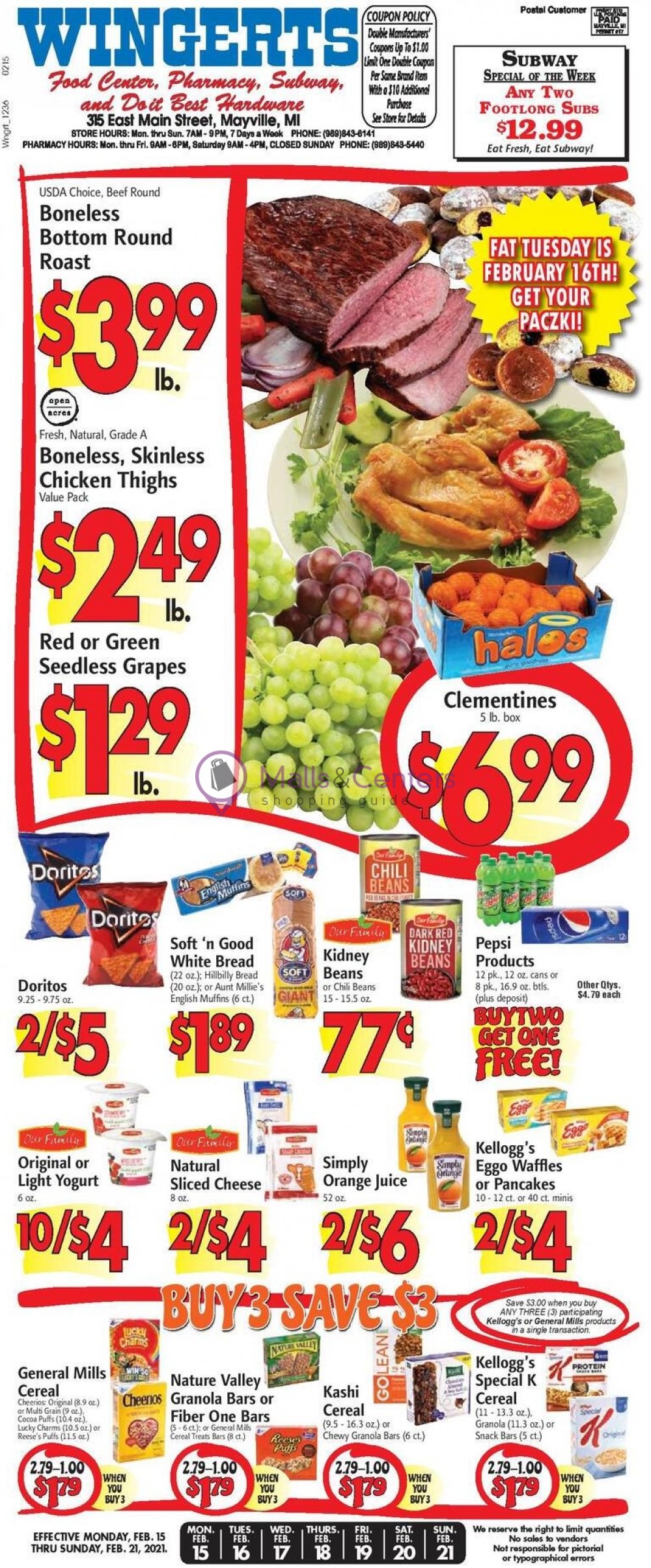 Wingert's Food Center Weekly Ad sales & flyers specials MallsCenters