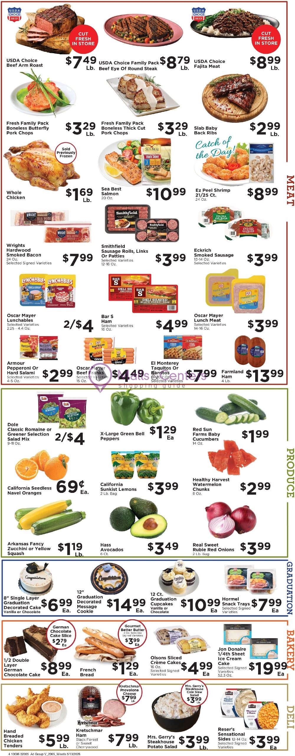 Weekly ad for Woods Supermarket valid: 05/13/2026 - 05/19/2026, page 4