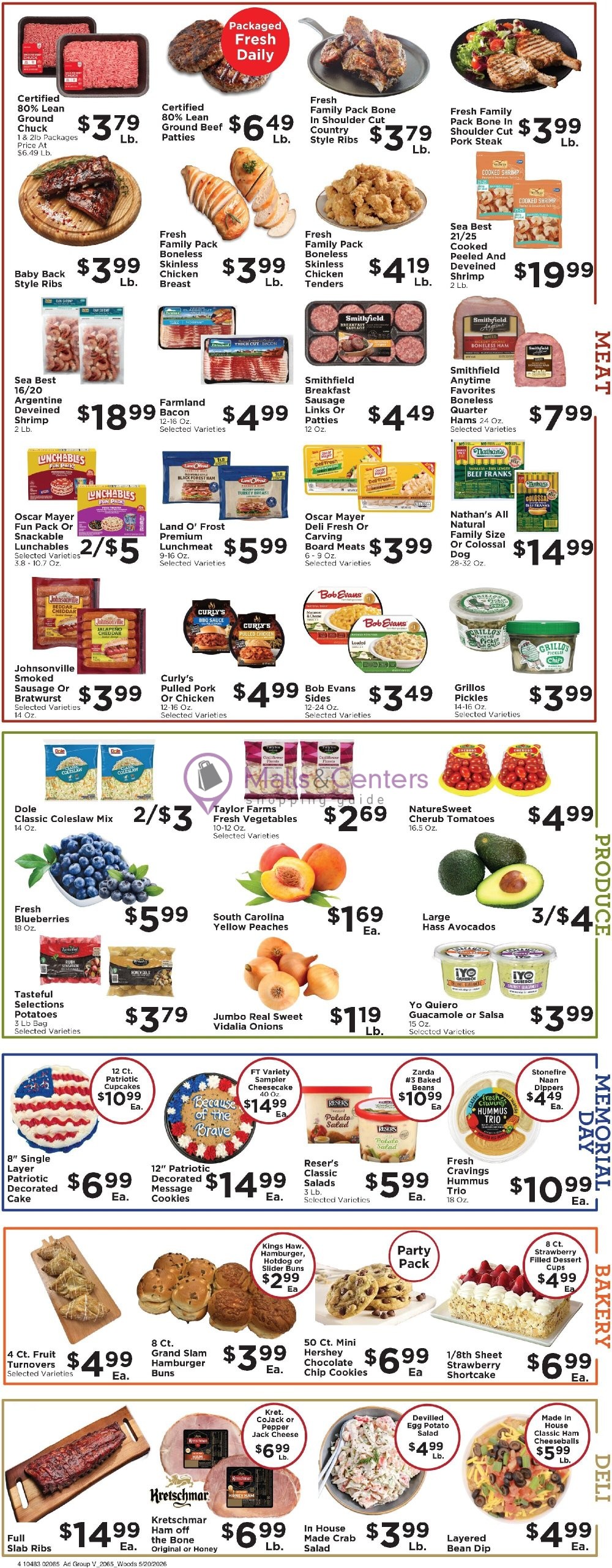 Weekly ad for Woods Supermarket valid: 05/20/2026 - 05/26/2026, page 4