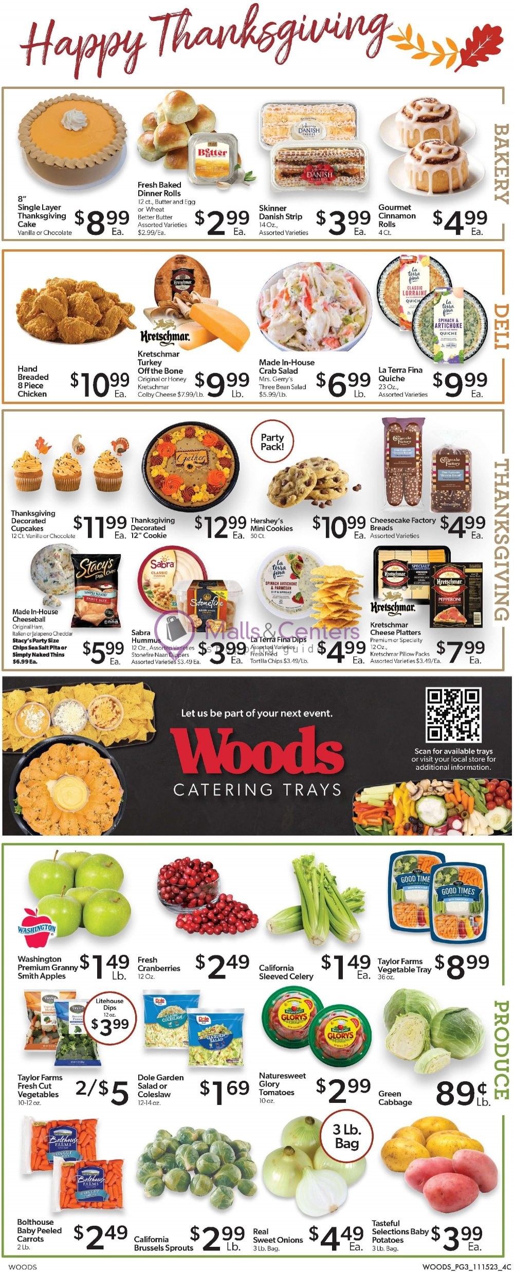 Woods Supermarket Weekly ad valid from 11/15/2023 to 11/28/2023