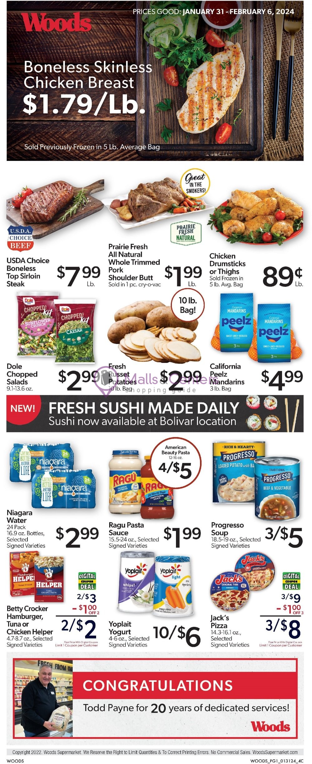 Woods Supermarket Weekly ad valid from 01/31/2024 to 02/06/2024