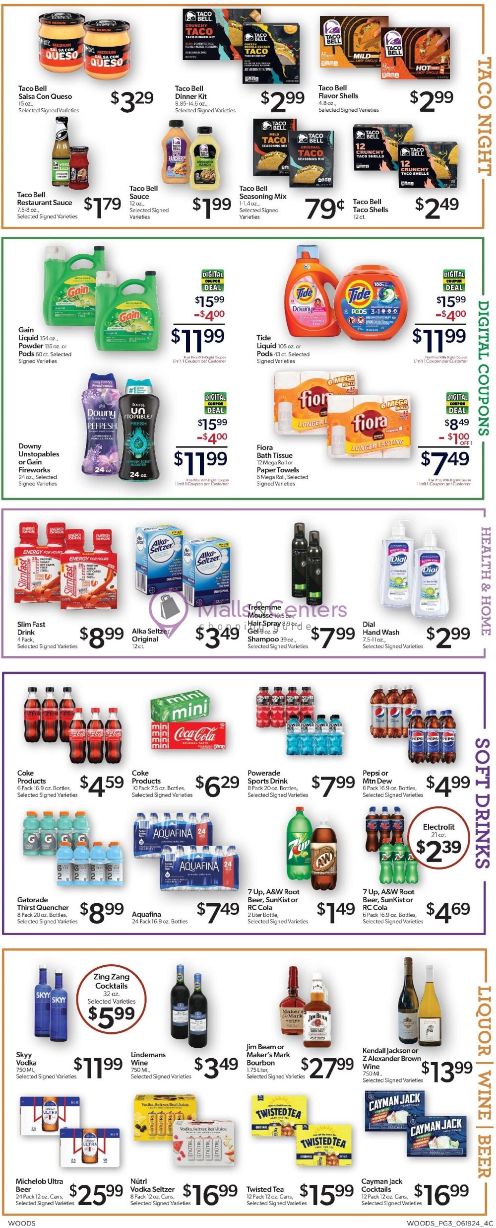 Weekly ad for Woods Supermarket valid: 06/19/2024 - 06/25/2024, page 3