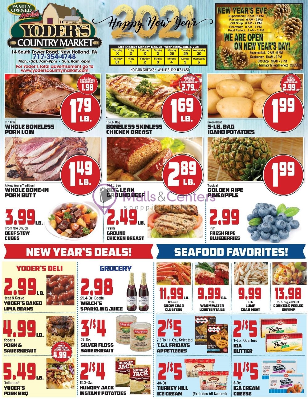 Yoder's Country Market Weekly ad valid from 12/28/2020 to 01/06/2021