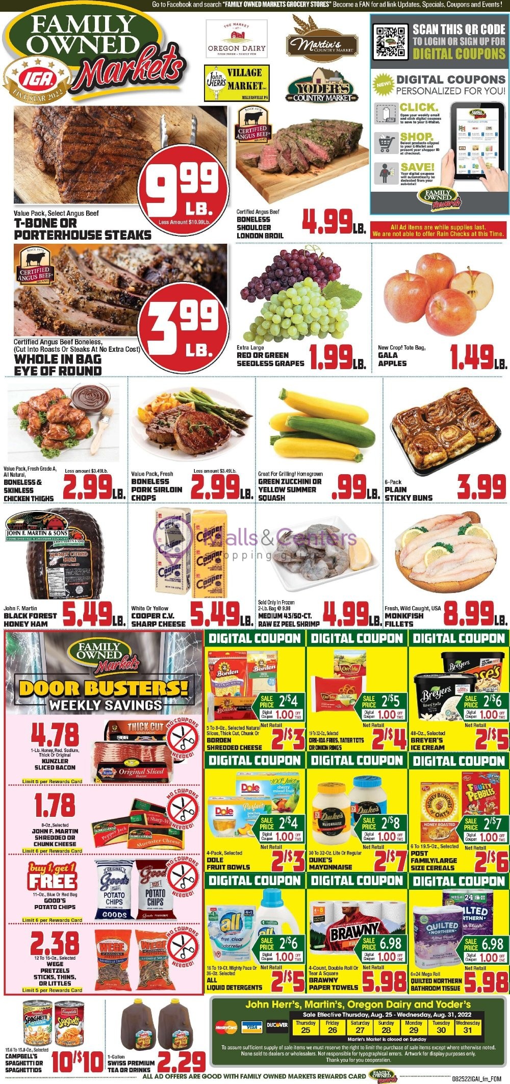 Yoder's Country Market Weekly ad valid from 08/25/2022 to 08/31/2022 MallsCenters