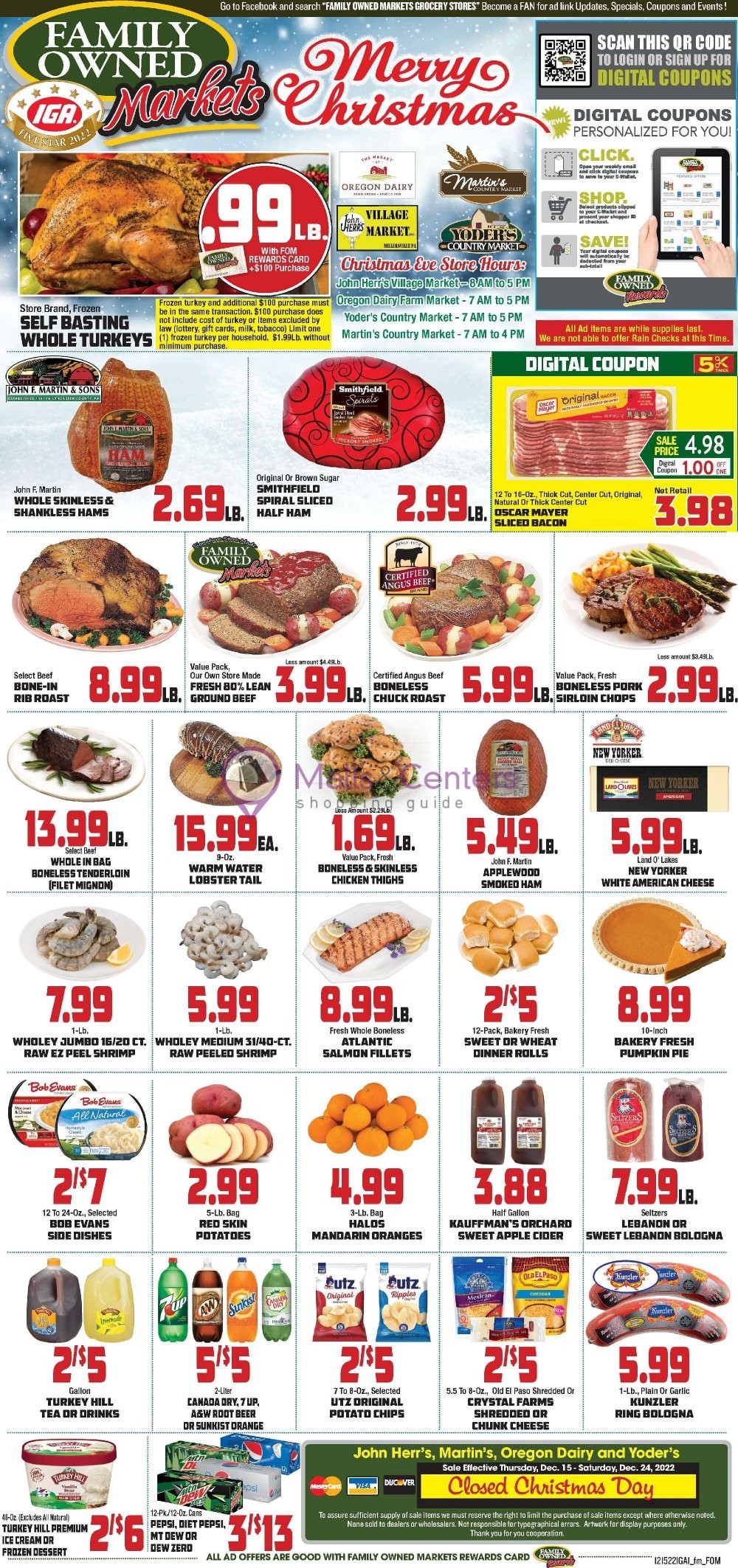 Yoder's Country Market Weekly ad valid from 12/15/2022 to 12/24/2022
