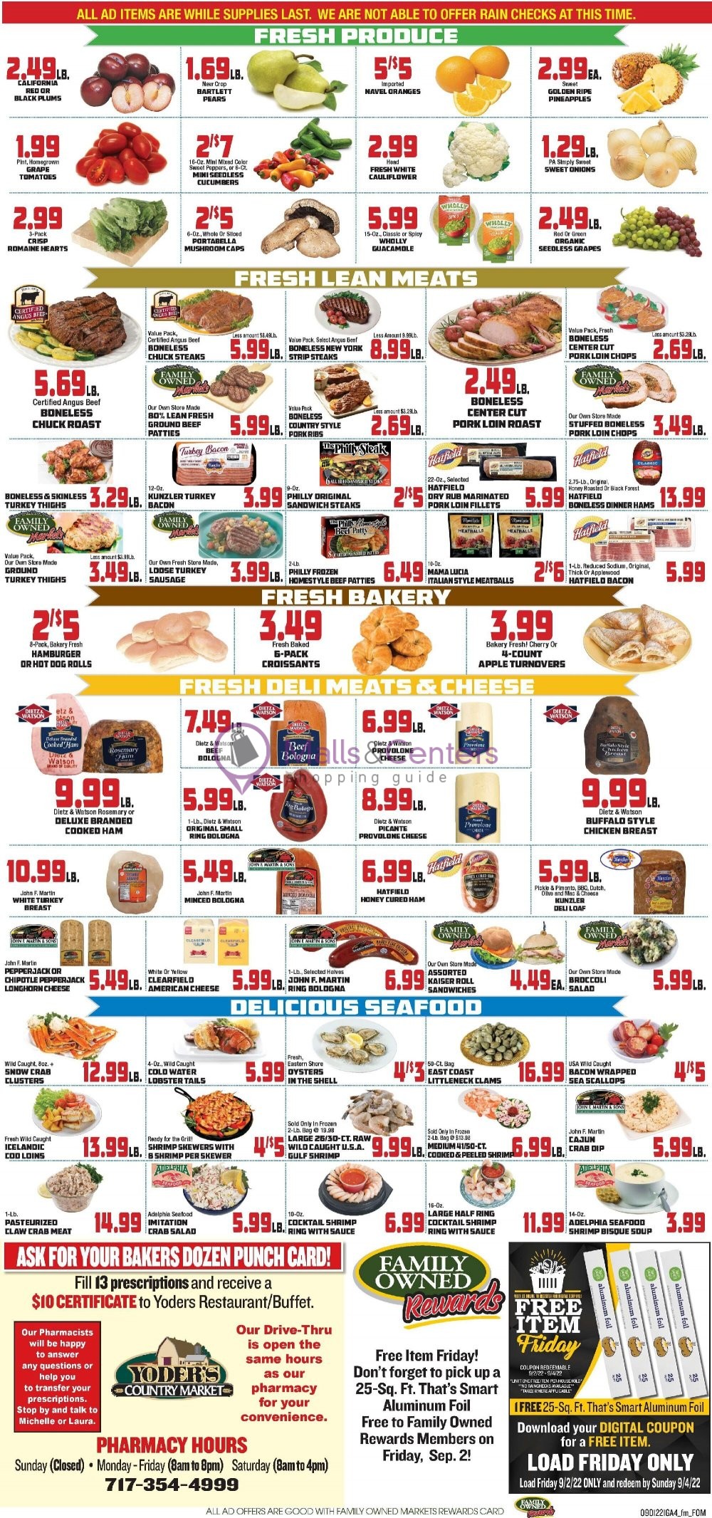 Yoder's Country Market Weekly ad valid from 09/01/2022 to 09/07/2022 MallsCenters