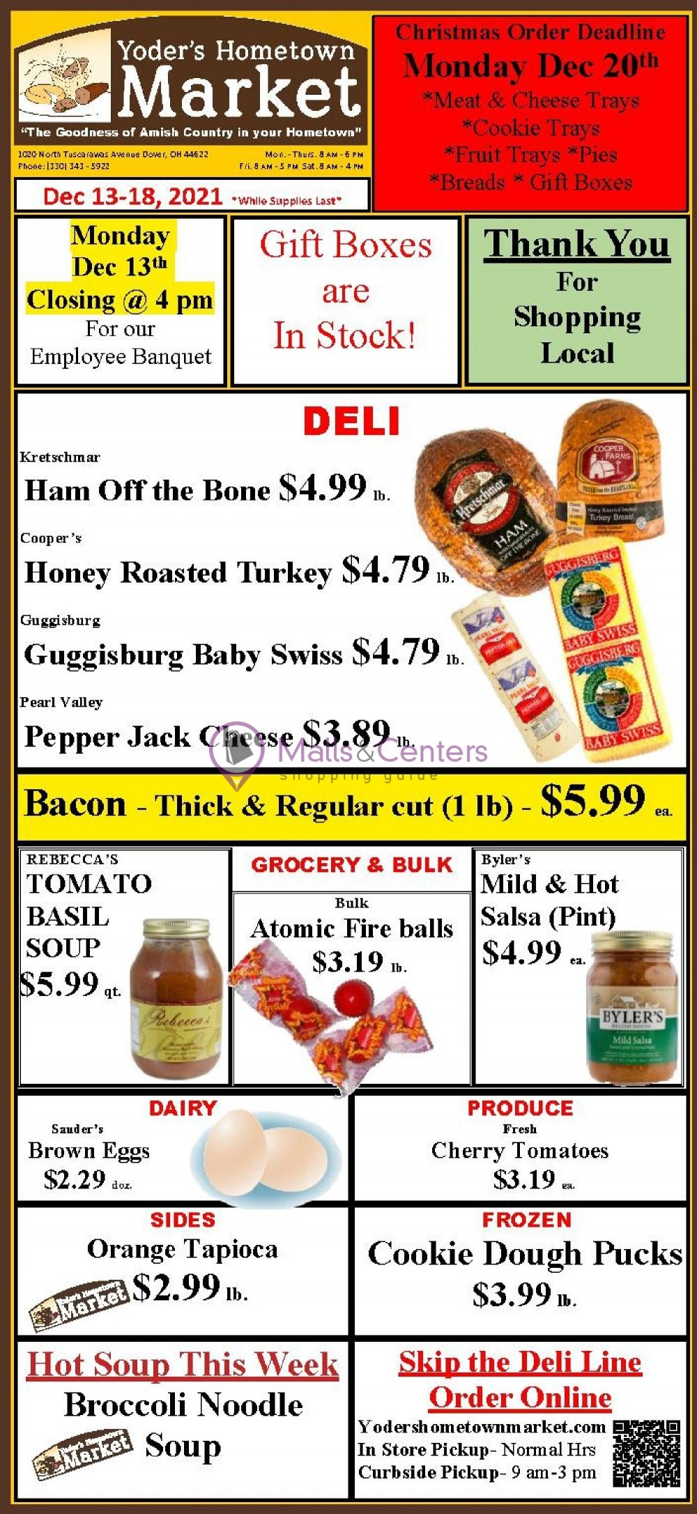 Yoder's Hometown Market Weekly ad valid from 12/13/2021 to 12/18/2021 MallsCenters