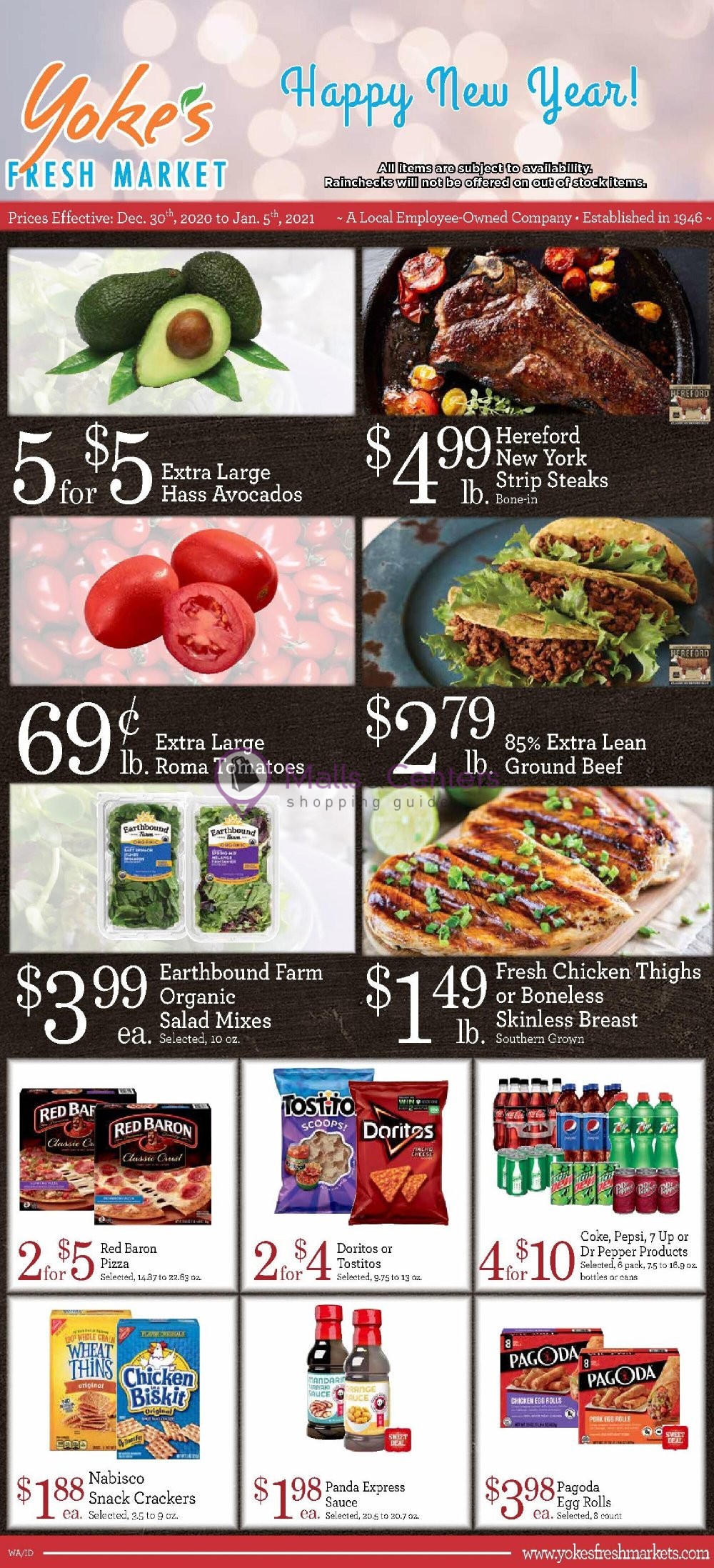 Yoke's Fresh Markets Weekly ad valid from 12/30/2020 to 01/05/2021