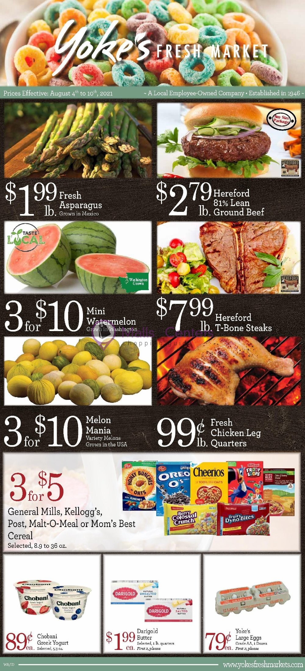 Yoke's Fresh Markets Weekly ad valid from 08/04/2021 to 08/10/2021